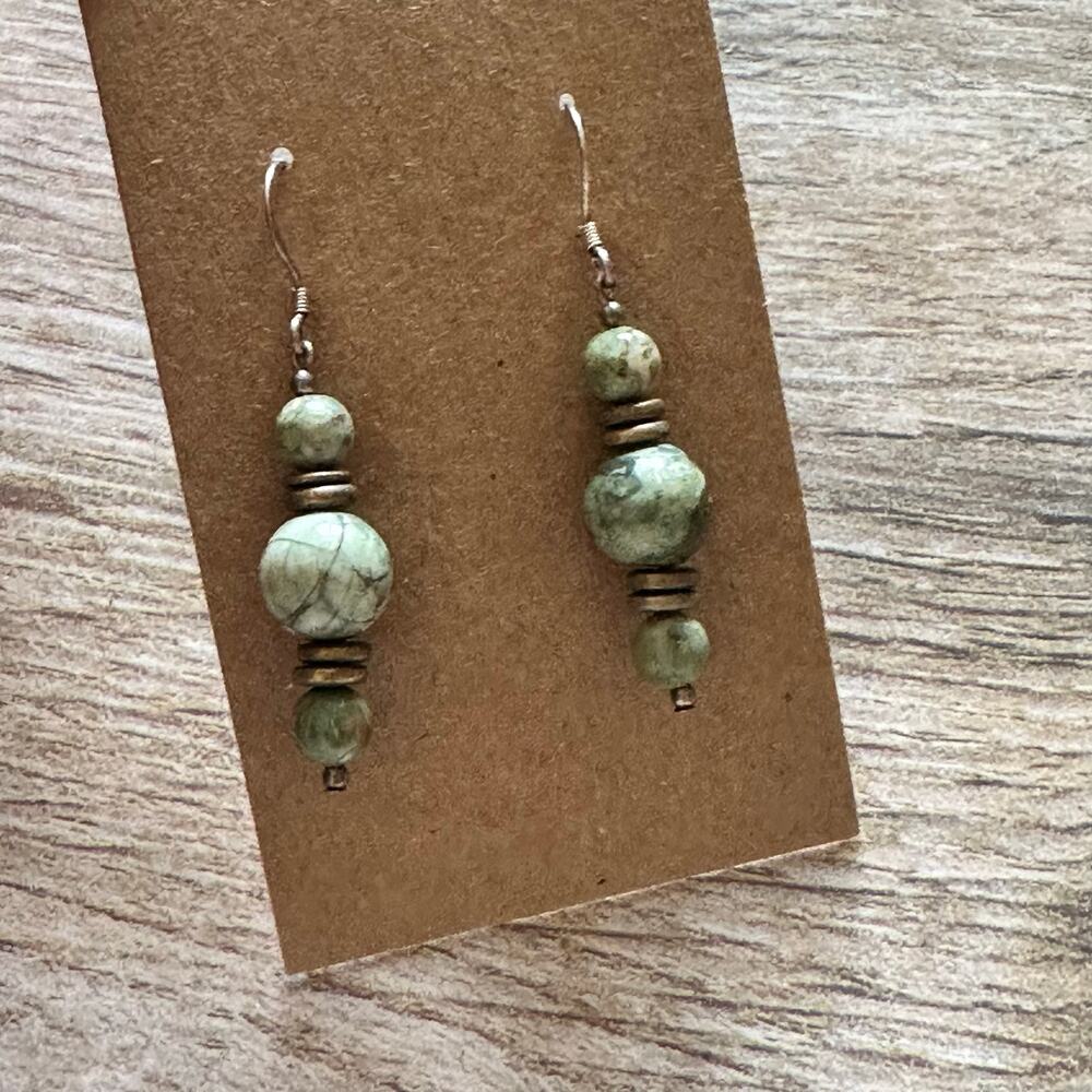 Jasper Stone Earrings BOGO FREE